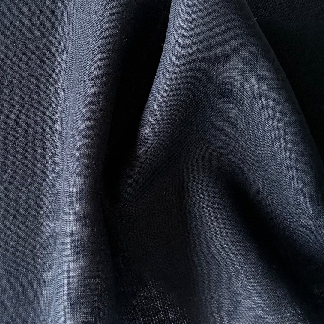 Lighter-Weight Classic Dark Navy Handkerchief Linen (Made in Poland)