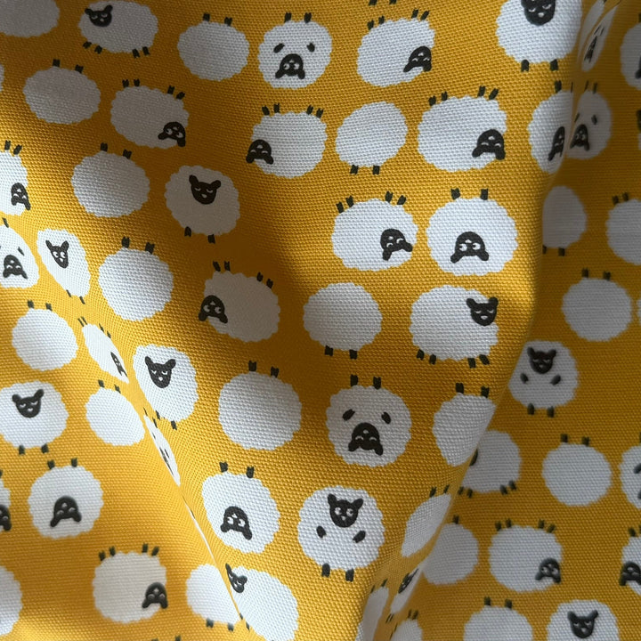 Counting Sheep Marigold Quilting Cotton (Made in Japan)