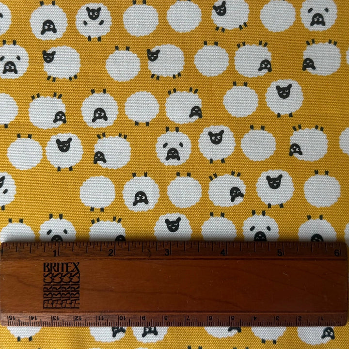 Counting Sheep Marigold Quilting Cotton (Made in Japan)