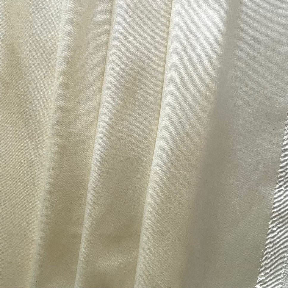 Light-Weight Candlelight Ivory Stretch Polyester Satin