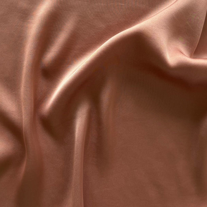 Lighter-Weight Terra Clay Polyester Satin Charmeuse (Made in Japan)