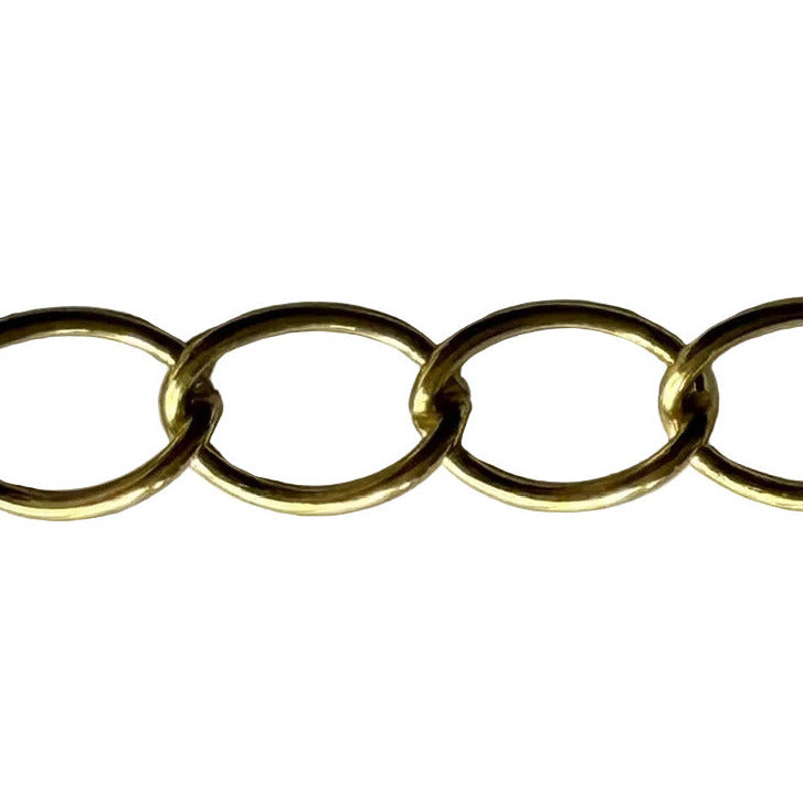 1/2" Oval Links Gold Metal Chain