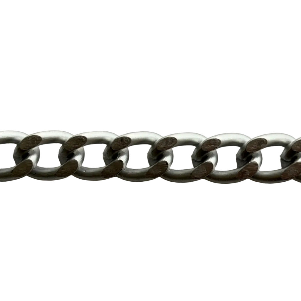 1/2" Matte Silver Metal Chain