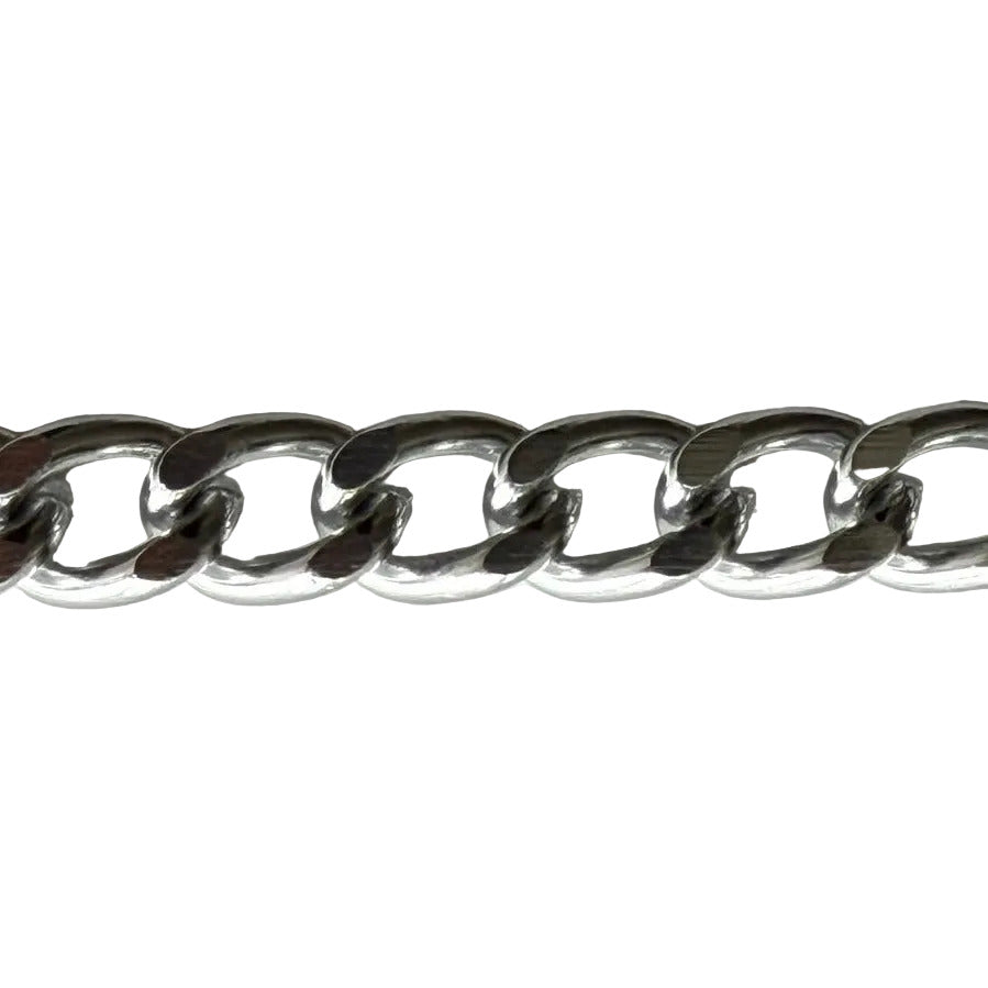 1/2" Polished Silver Metal Chain