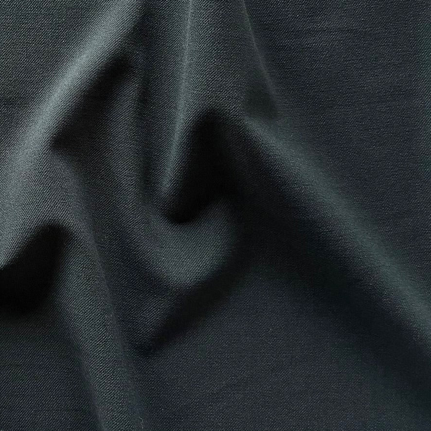 Mid-Weight Midnight Spruce Stretch Wool Twill (Made in Japan)