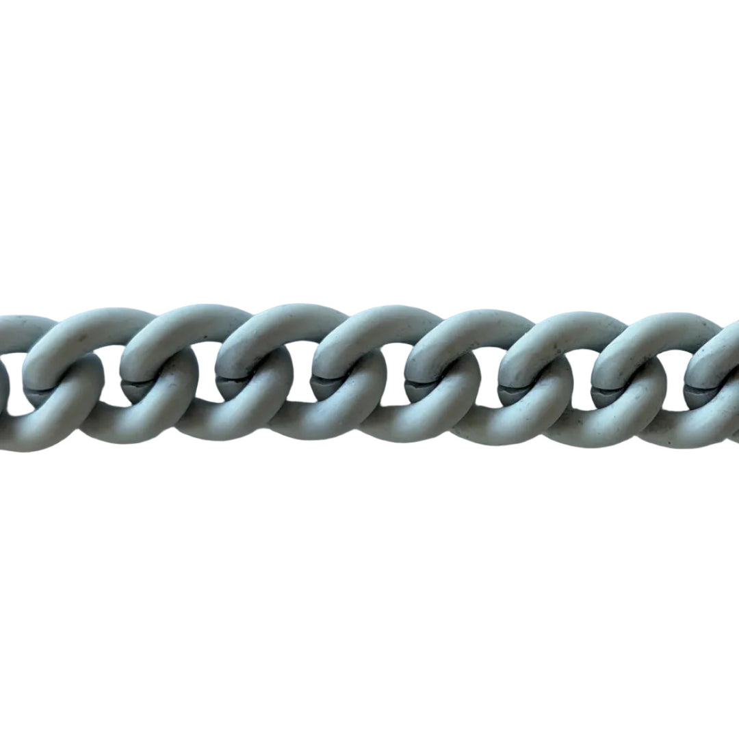 1/2" Designer Lightweight Matte White Metal Chain
