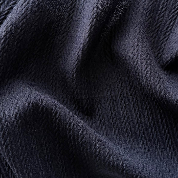 Balenciaga Airy Midnight Navy Wool & Cotton Herringbone (Made in Italy)