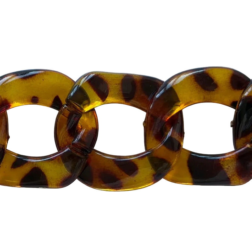 1 1/4" Sophisticated Tortoise Plastic Chain