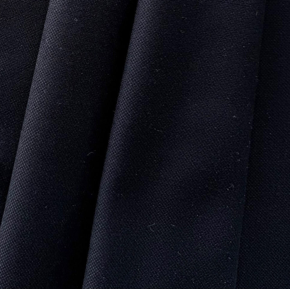 Mid-Weight Midnight Forest Fine Wool Basketweave (Made in Japan)