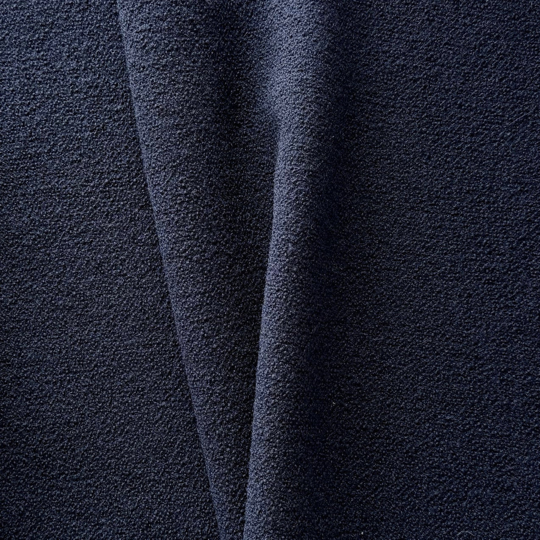 Discrete India Ink Wool Crepe Bouclé