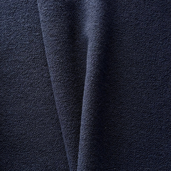 Discrete India Ink Wool Crepe Bouclé