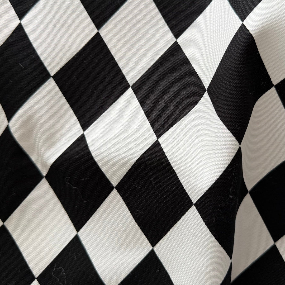 Black & White Harlequin Lighter Weight Cotton Canvas (Made in Japan)
