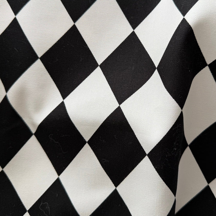 Black & White Harlequin Lighter Weight Cotton Canvas (Made in Japan)