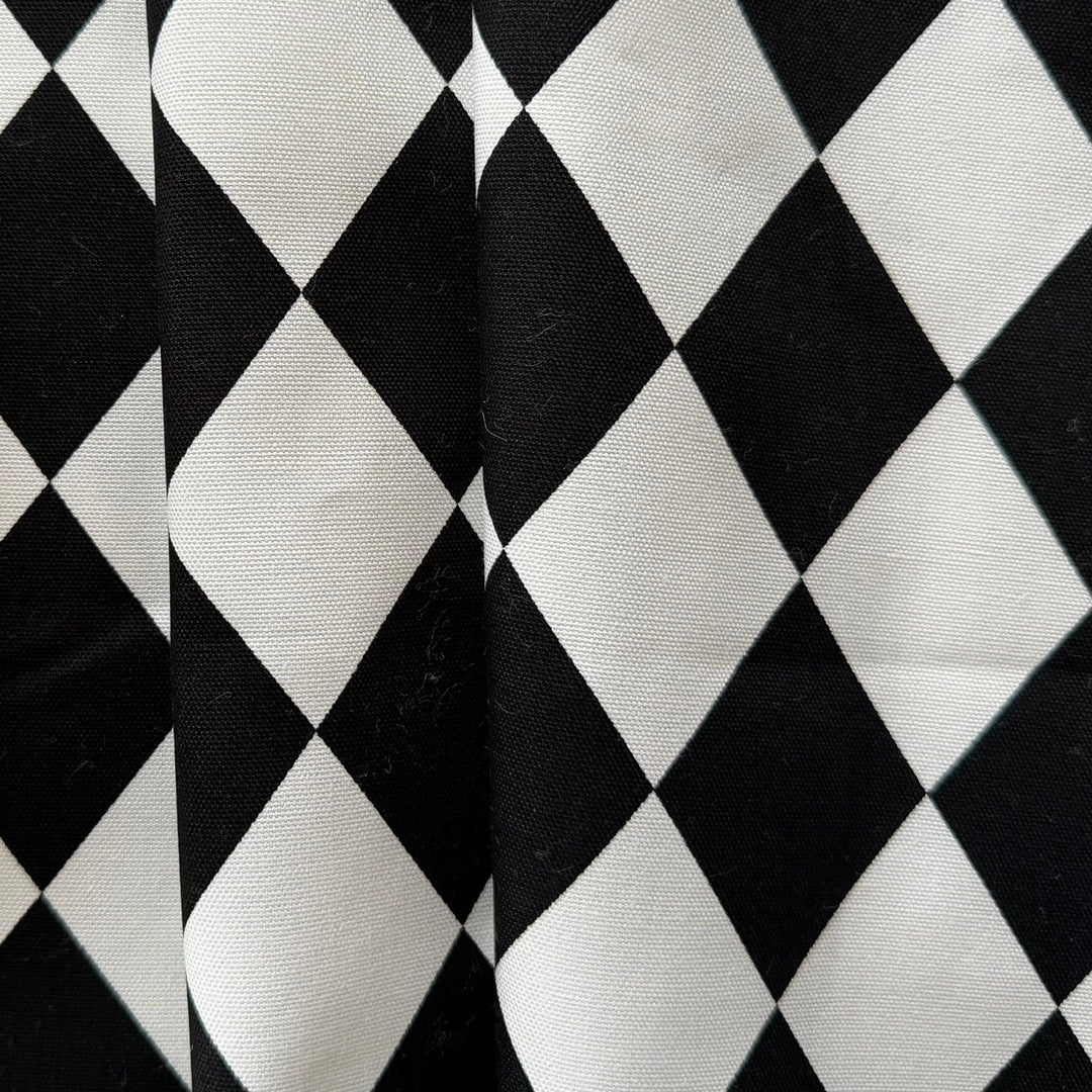Black & White Harlequin Lighter Weight Cotton Canvas (Made in Japan)