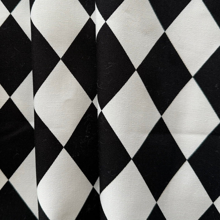 Black & White Harlequin Lighter Weight Cotton Canvas (Made in Japan)
