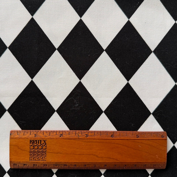 Black & White Harlequin Lighter Weight Cotton Canvas (Made in Japan)