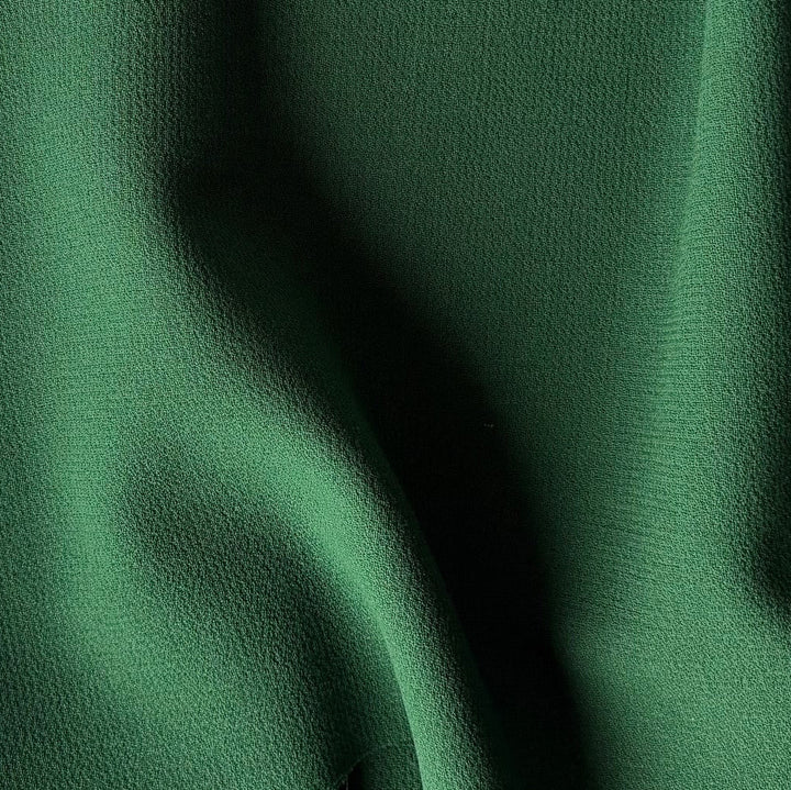 Mysterious Forest Green Wool Crepe (Made in Italy)
