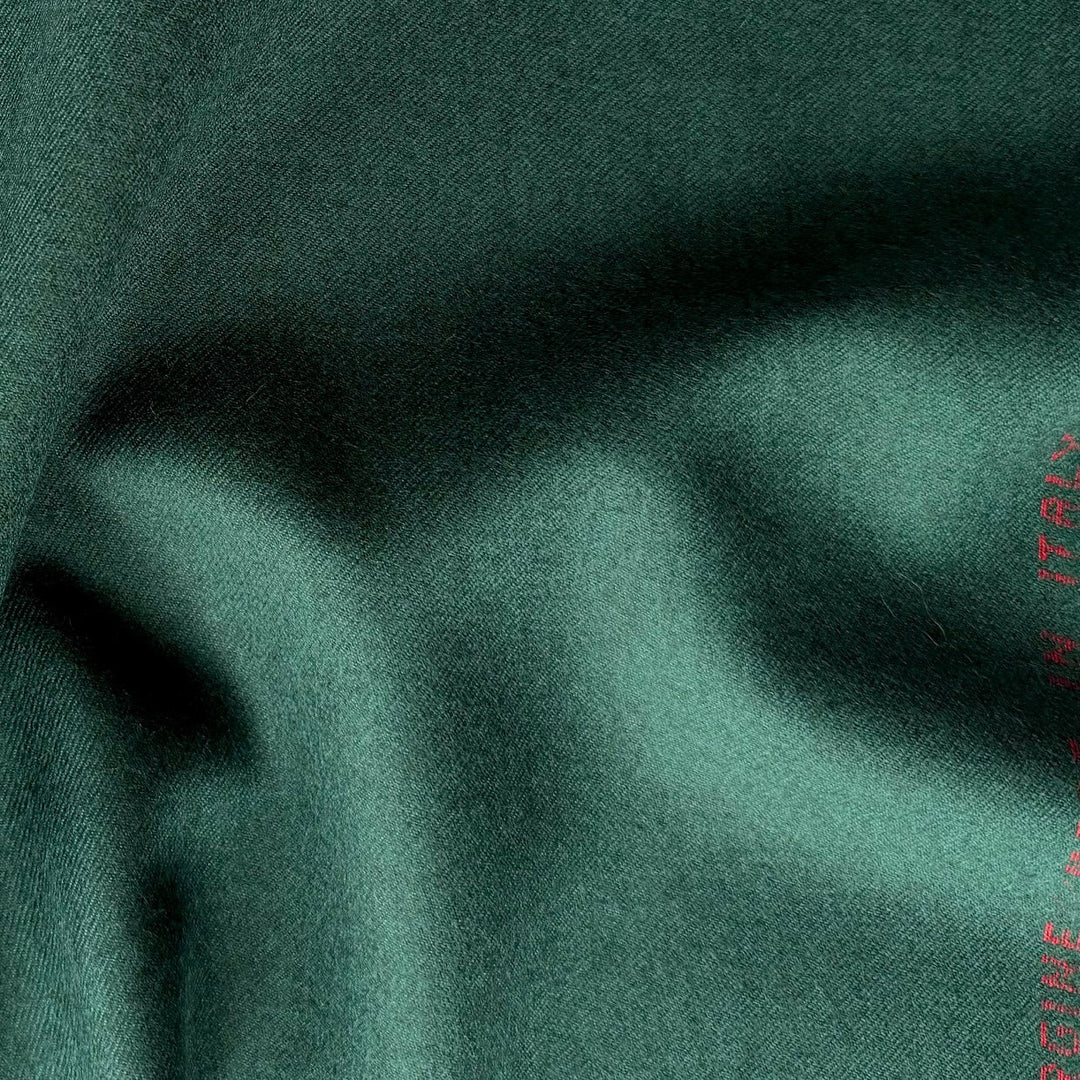 Mid-Weight Teal Green Dusk Selvedged Wool Flannel (Made in Italy)