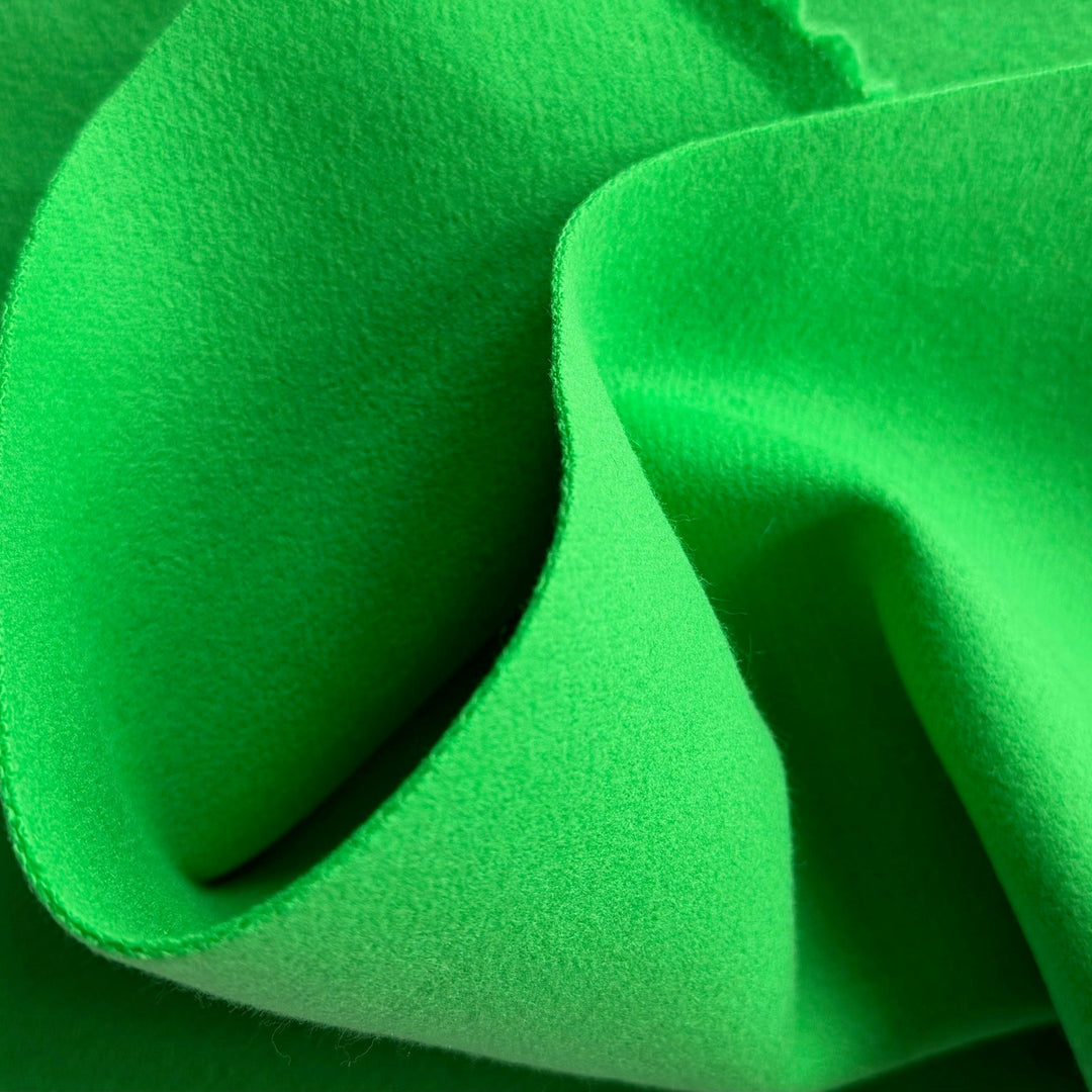 Etro Mid to Heavy-Weight Electric Emerald Double-Faced Wool Coating (Made in Italy)