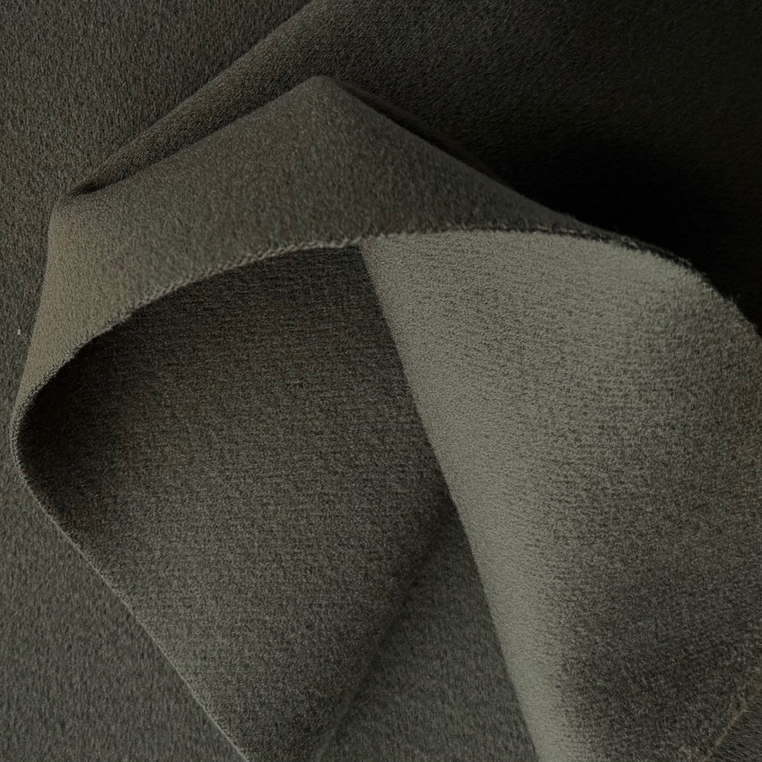 Agnona Heavy-Weight Raw Umber Fine Double-Faced Wool Melton Coating (Made in Italy)
