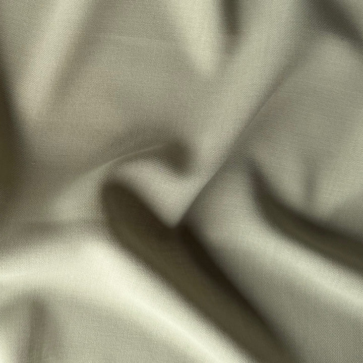 Lighter-Weight Pale Sage Mist Wool Twill (Made in Italy)