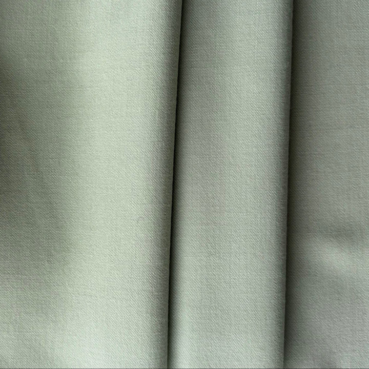 Mid-Weight Light Sea Foam Green Wool Gabardine