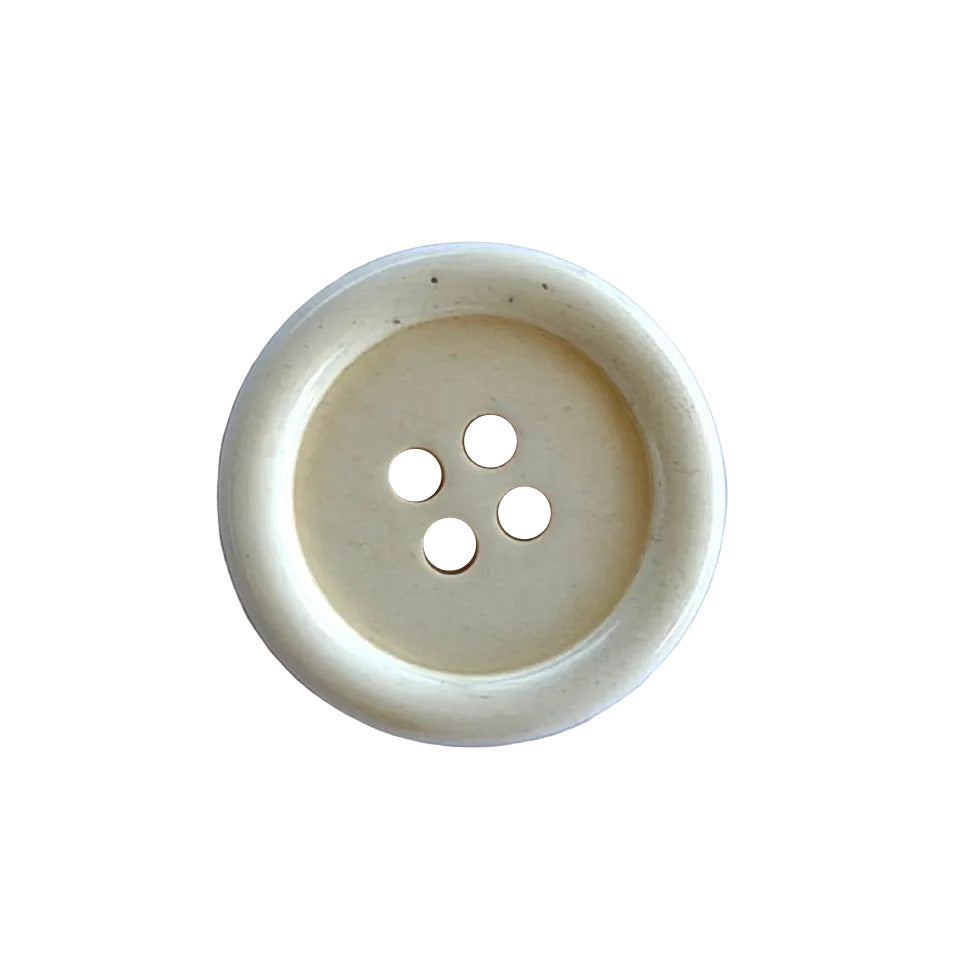 Cream 4-Hole Bone Button (Made in Spain)