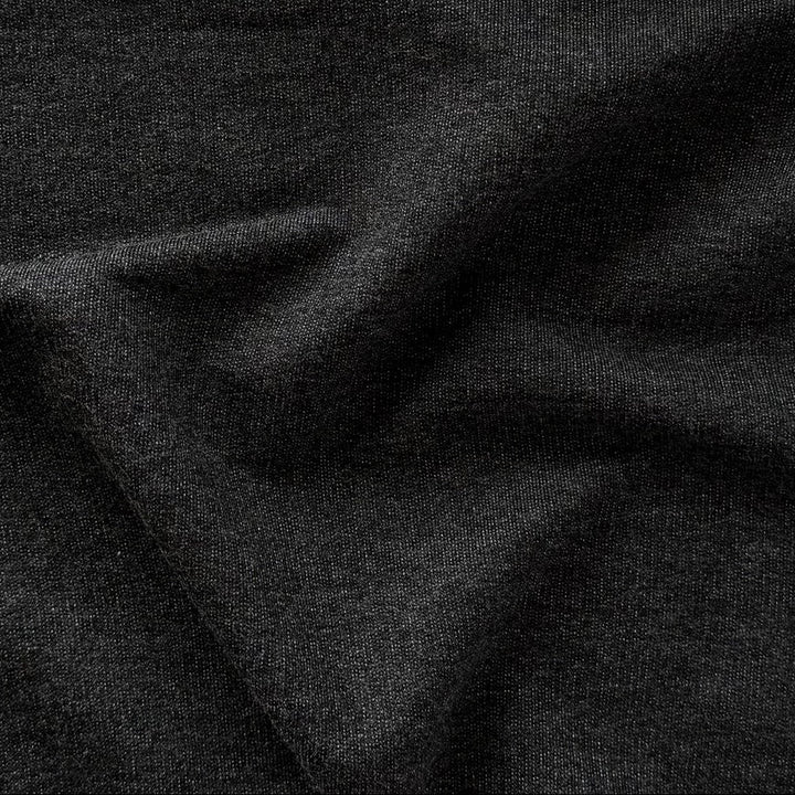 Lighter to Mid-Weight Heathered Charcoal Cotton Blend French Terry Knit (Made in Italy)