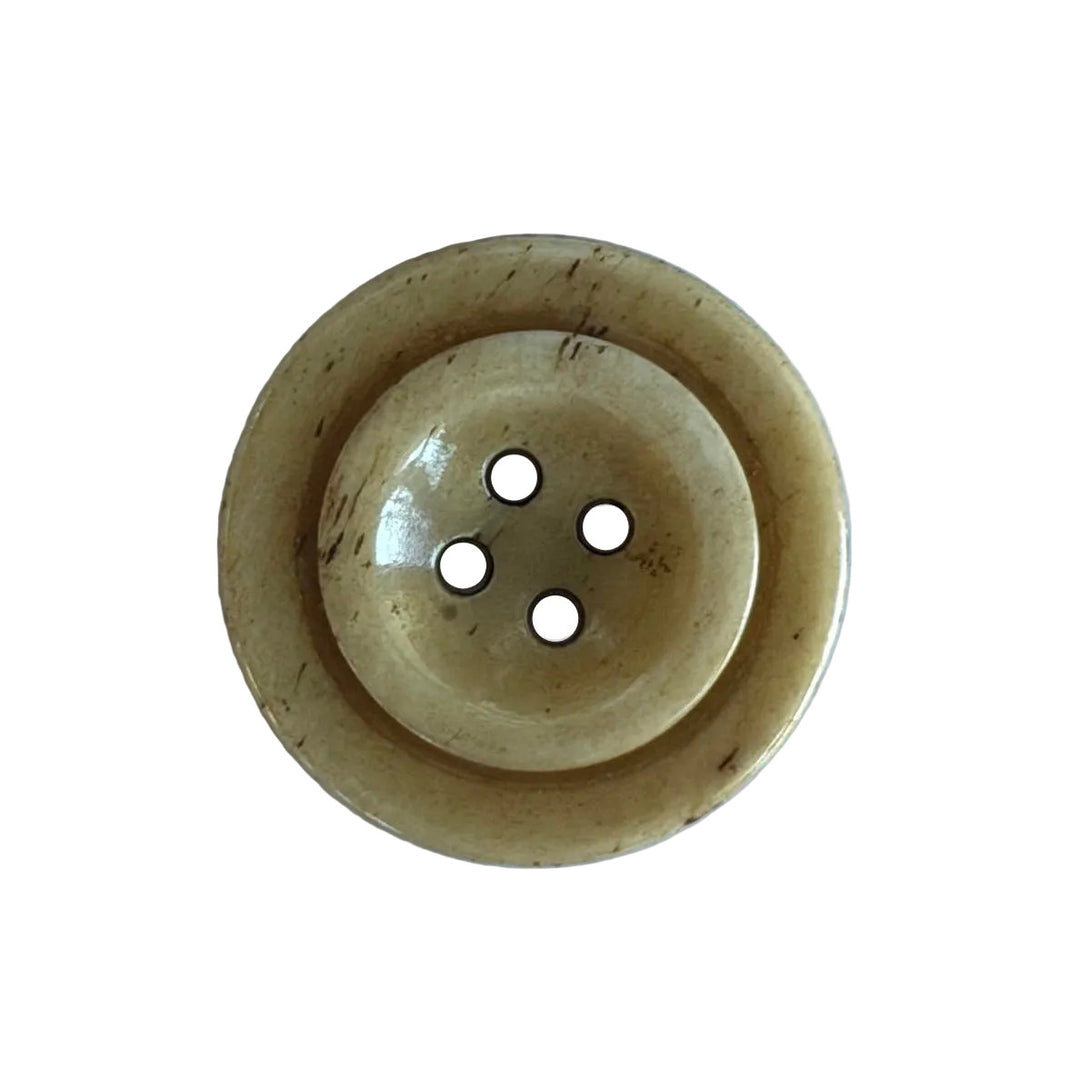 1 1/4" Umber Ivory Stacked 4-Hole Bone Button (Made in Spain)