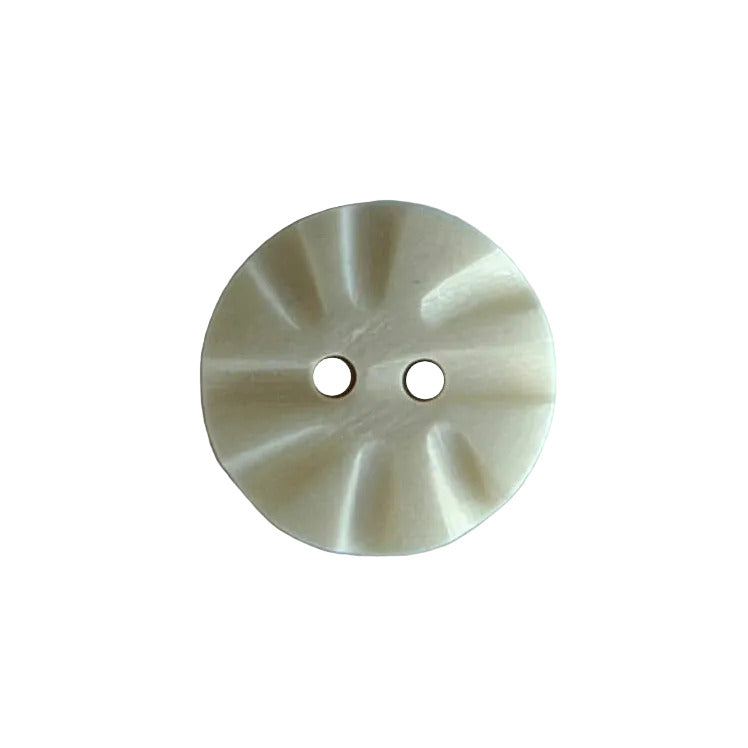 5/8" Off-White Carved 2-Hole Bone Button (Made in Spain)