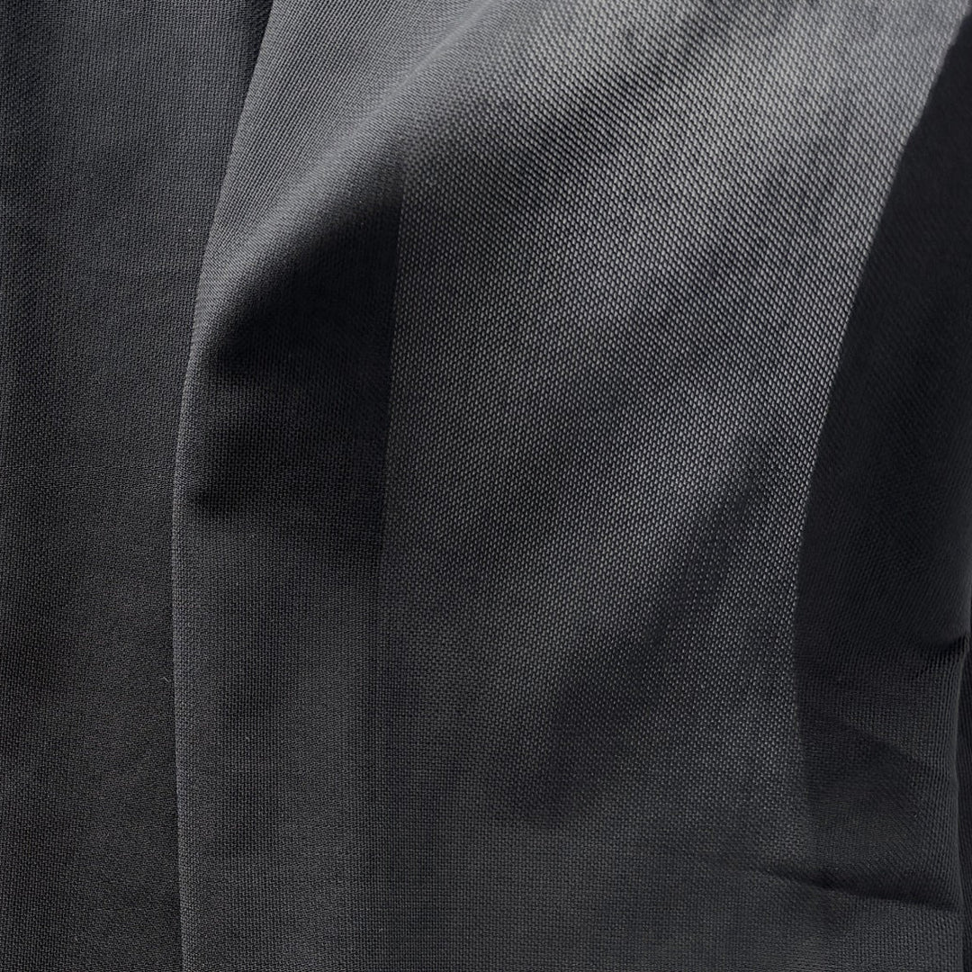 Sheer Coal Black Stretch Nylon Mesh