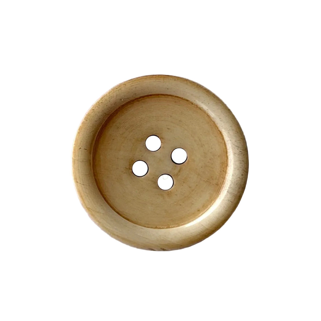 Vintage Cream 4-Hole Bone Button (Made in Spain)