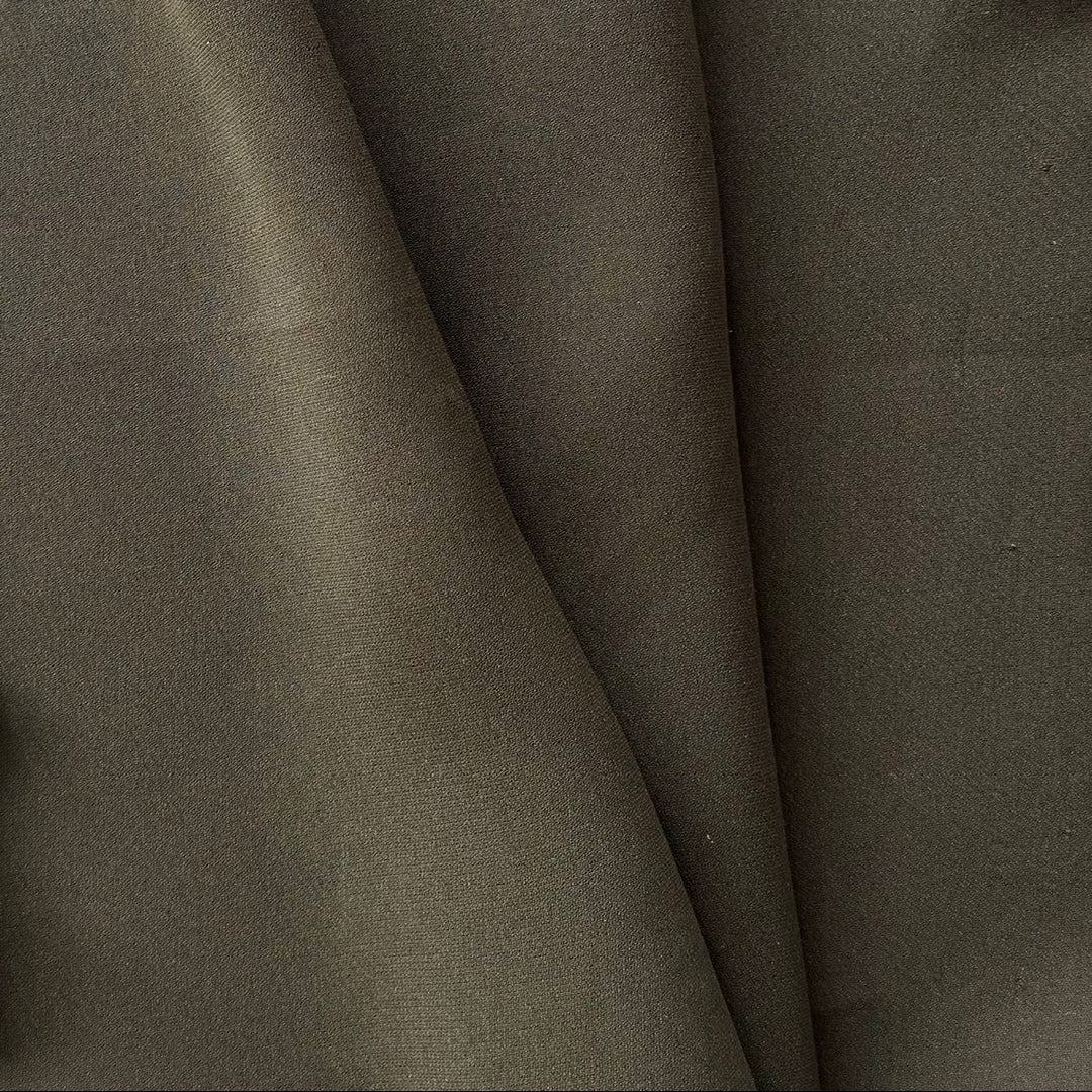 Deep Olive 4-Ply Matte Silk Crepe (Made in Korea)