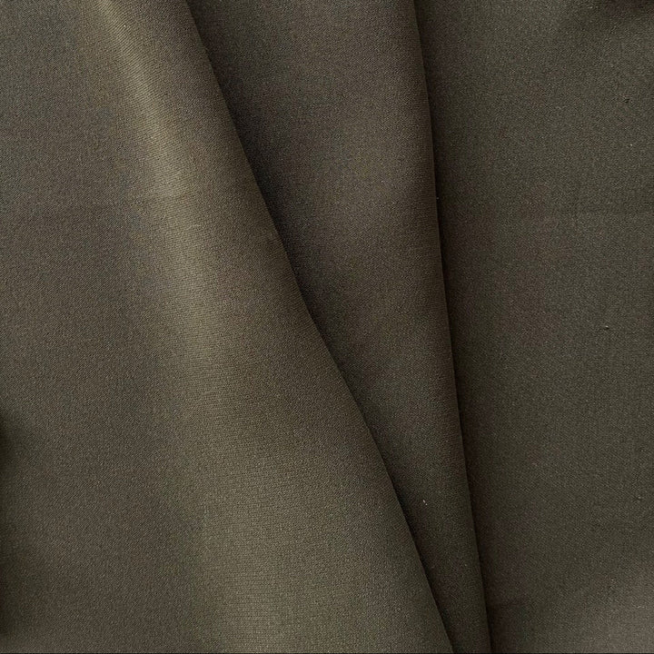 Deep Olive 4-Ply Matte Silk Crepe (Made in Korea)