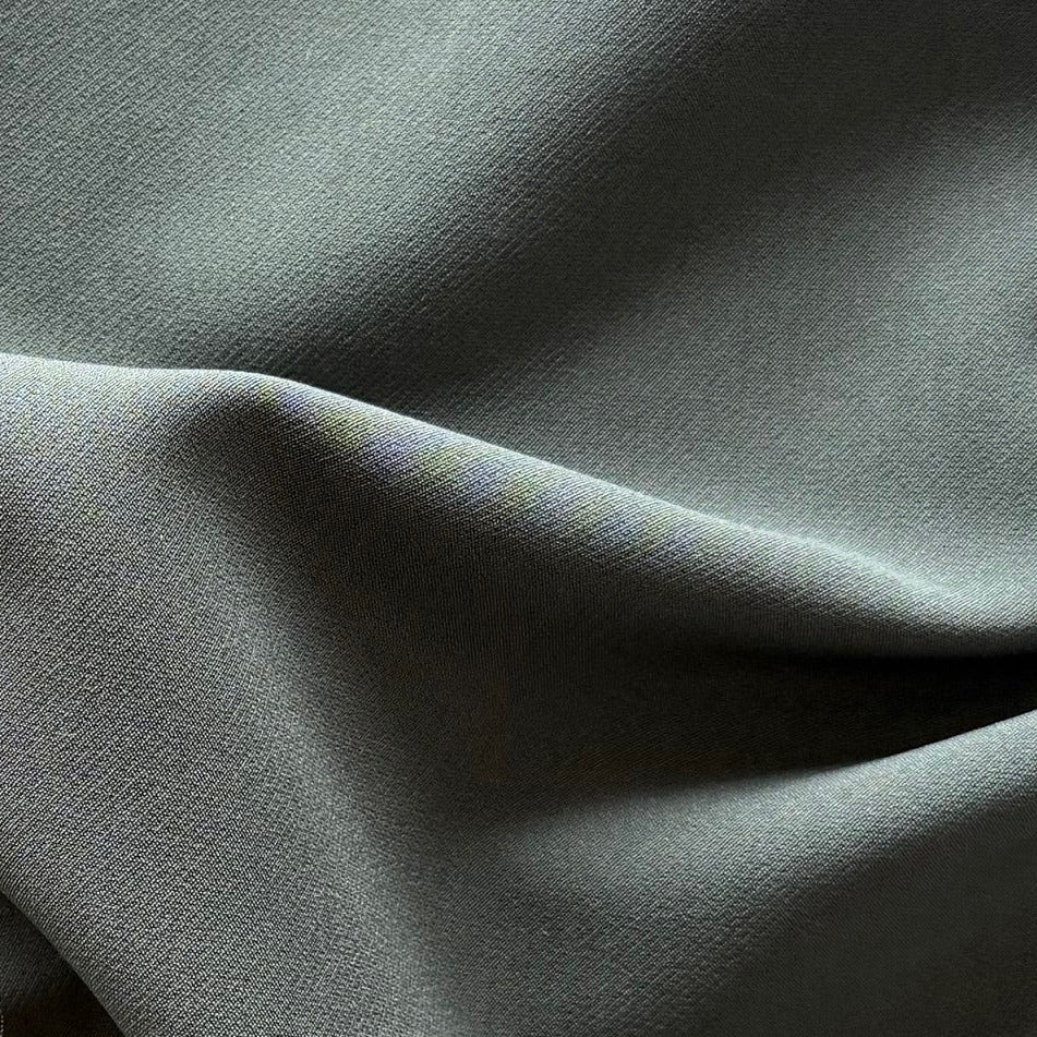 Lux Drapey Zinc Grey 3-Ply Stretch Silk