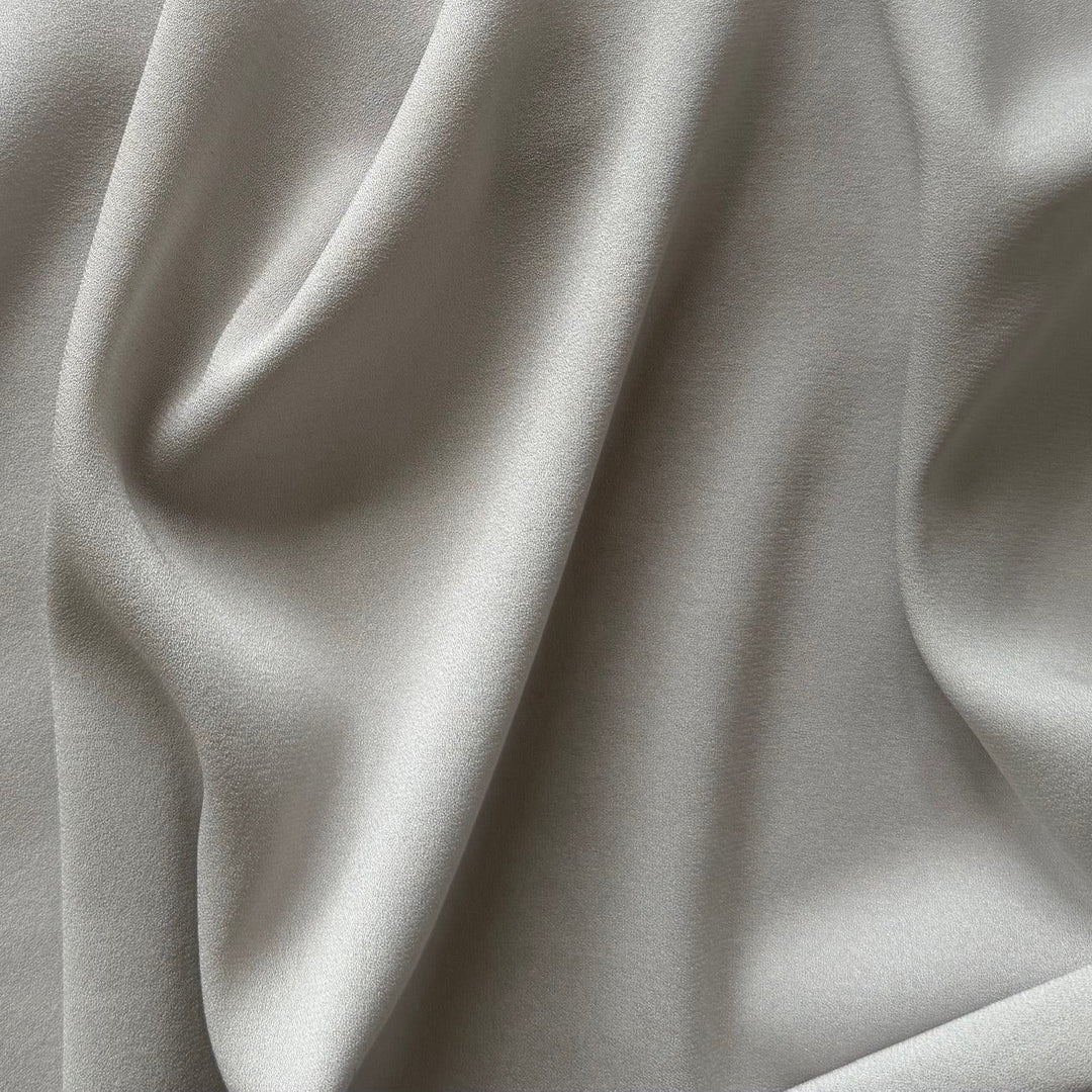 Semi-Sheer Cool Pearlescent Stretch Silk Crepe Georgette (Made in Italy)