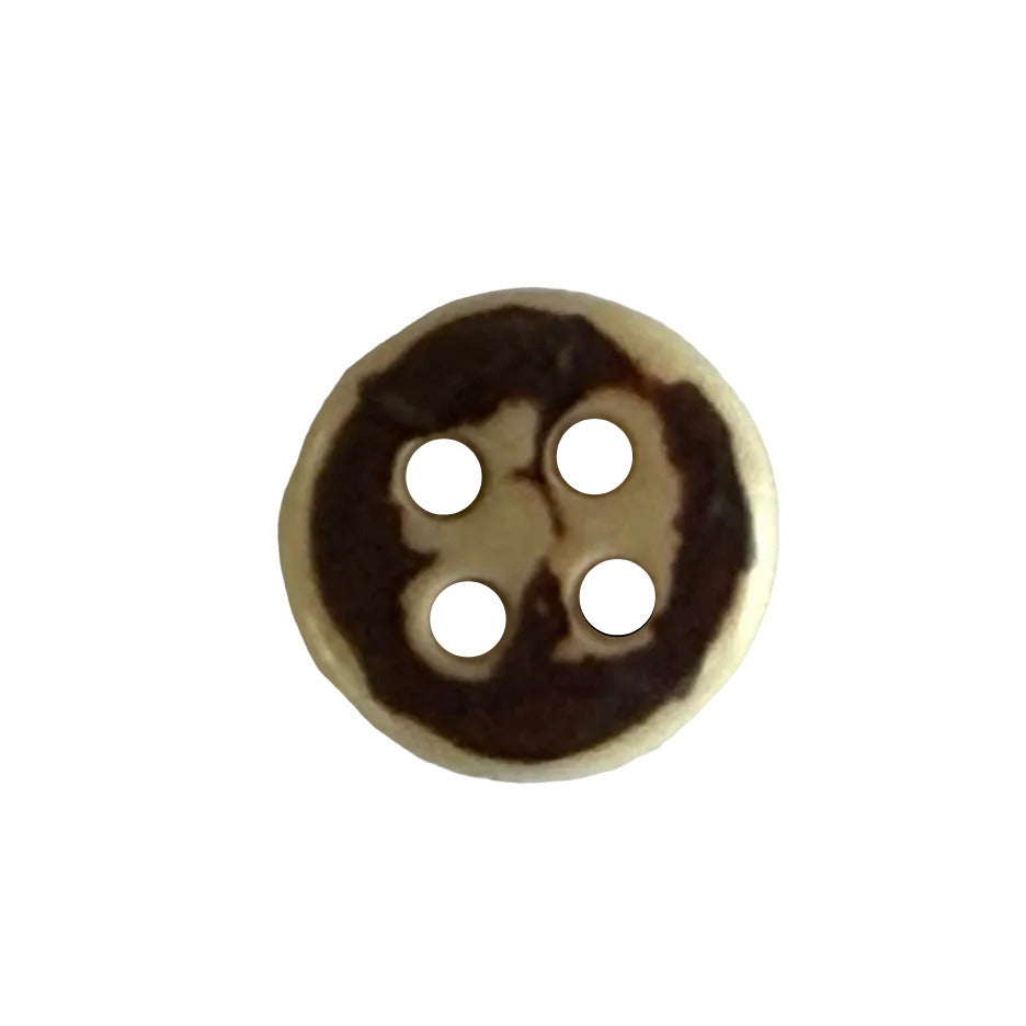 1" Two-Tone 4-Hole Bone Button (Made in Spain)
