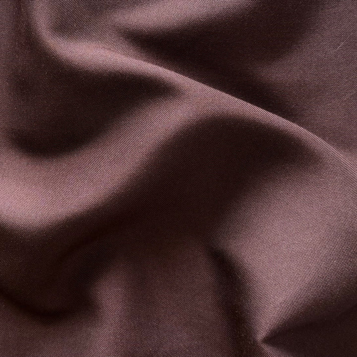 Mid-Weight Warm Raisin Silk Twill Suiting (Made in Italy)