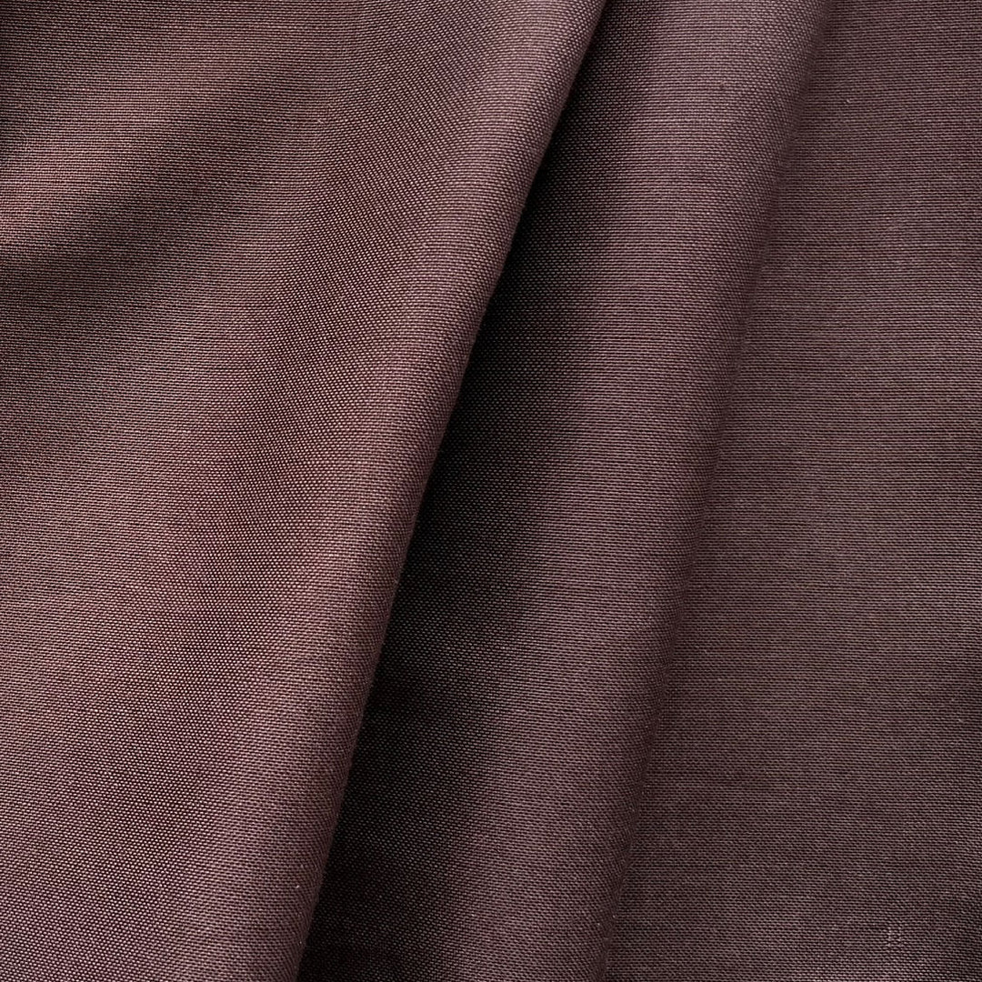 Mid-Weight Warm Raisin Silk Twill Suiting (Made in Italy)