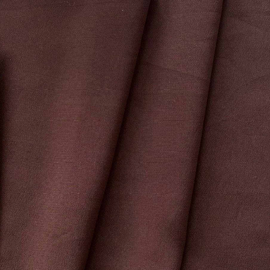 Raisin Wine Silk Blend Crepe de Chine (Made in Italy)