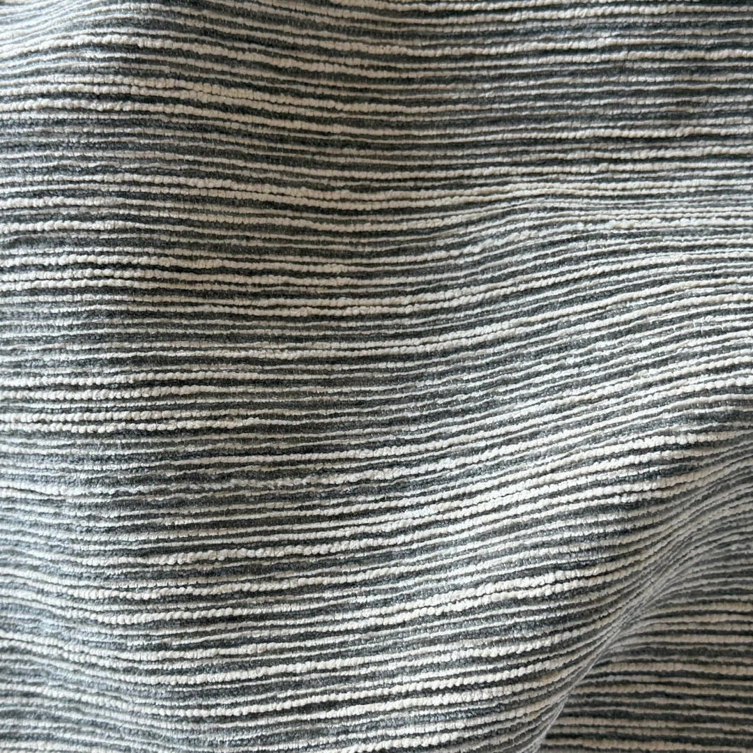 Mid-Weight Warm Slate & Natural Cotton Blend Chenille