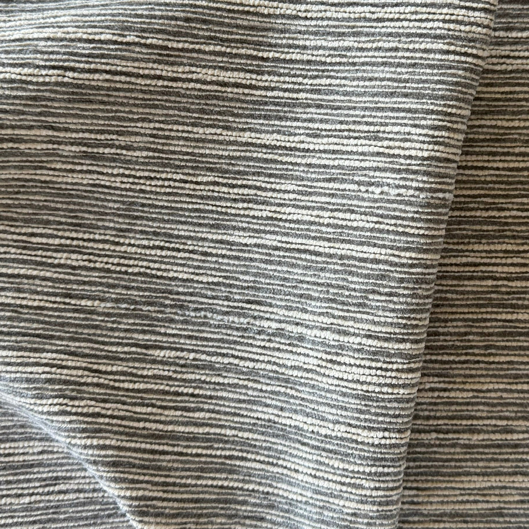 Mid-Weight Warm Slate & Natural Cotton Blend Chenille