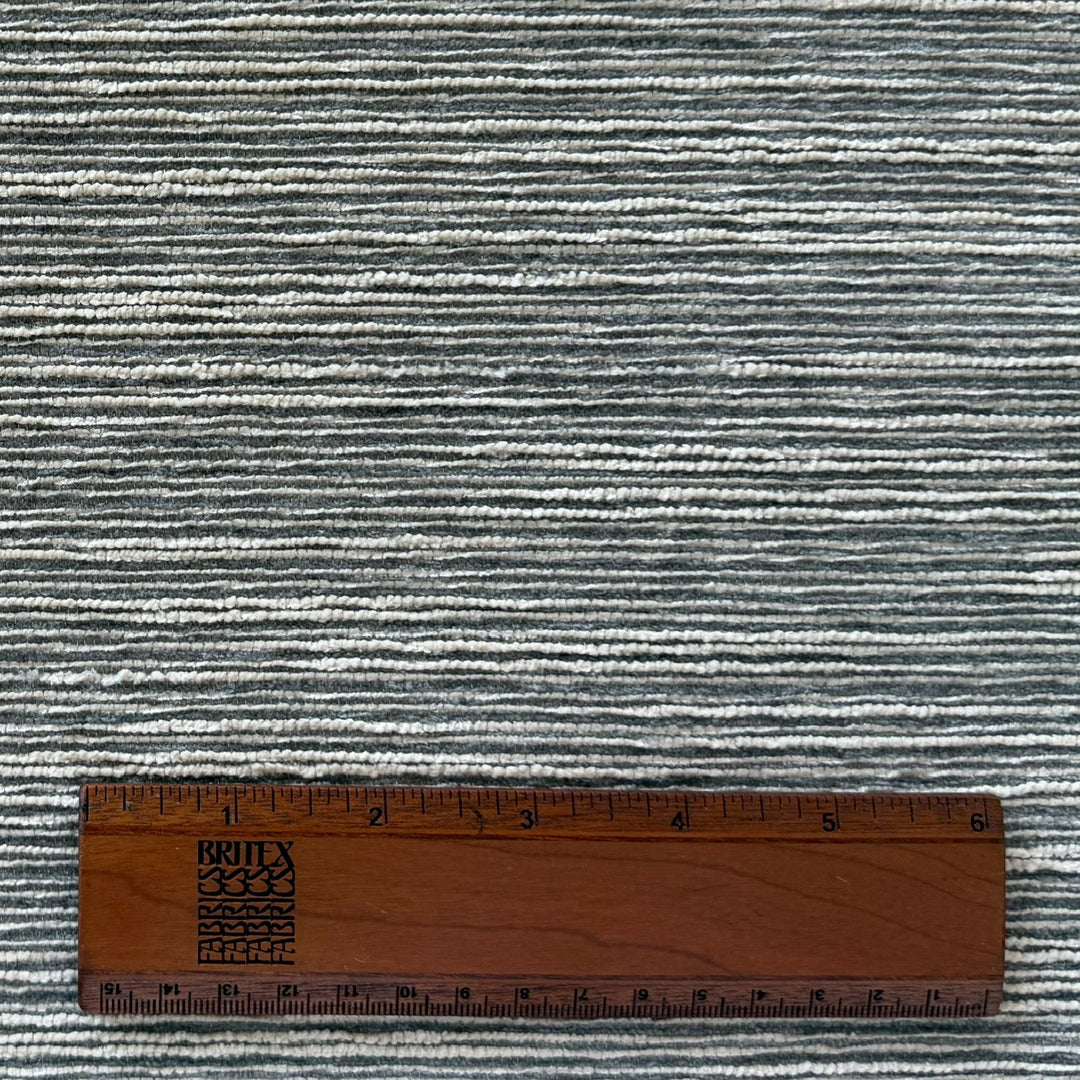 Mid-Weight Warm Slate & Natural Cotton Blend Chenille
