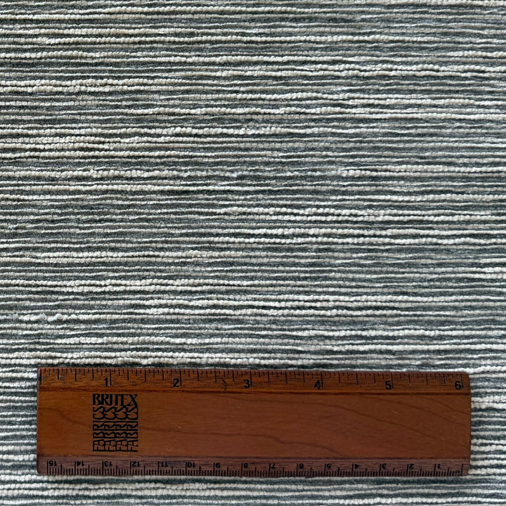Mid-Weight Warm Slate & Natural Cotton Blend Chenille