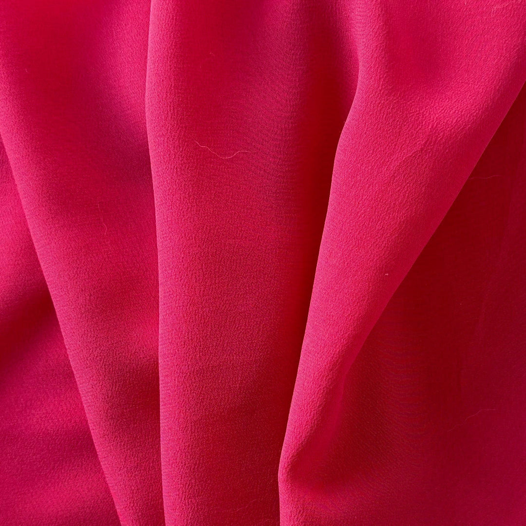 Lighter-Weight Coral Fire Silk Crepe de Chine (Made in Italy)