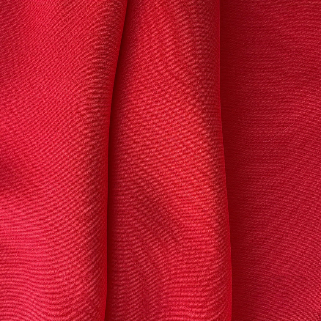 Deepest Coral 3-Ply 30 mm Silk Crepe (Made in Korea)