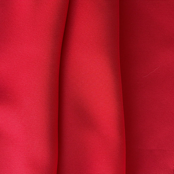 Deepest Coral 3-Ply 30 mm Silk Crepe (Made in Korea)