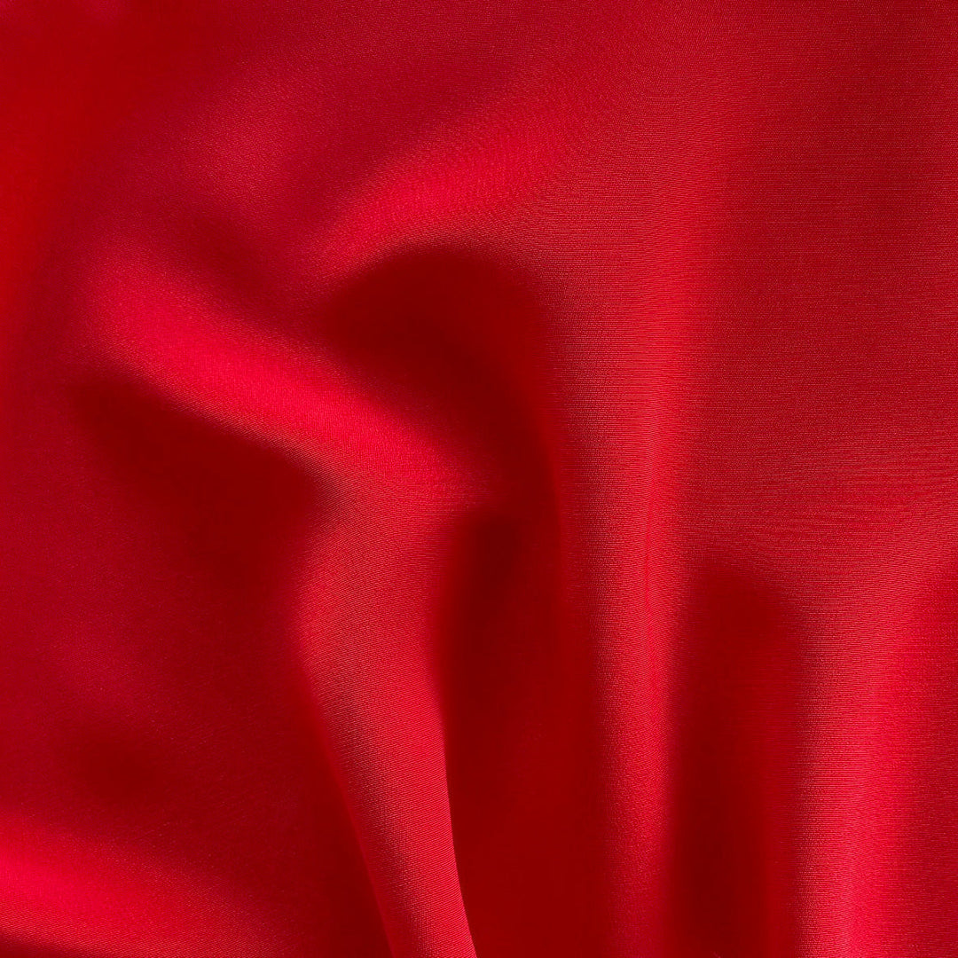 Deepest Coral 3-Ply 30 mm Silk Crepe (Made in Korea)