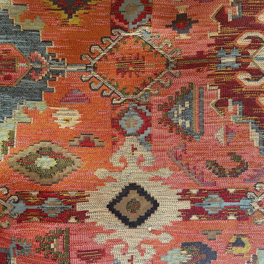 Mid-Weight Antique Adobe Kilim Rayon Blend Tapestry