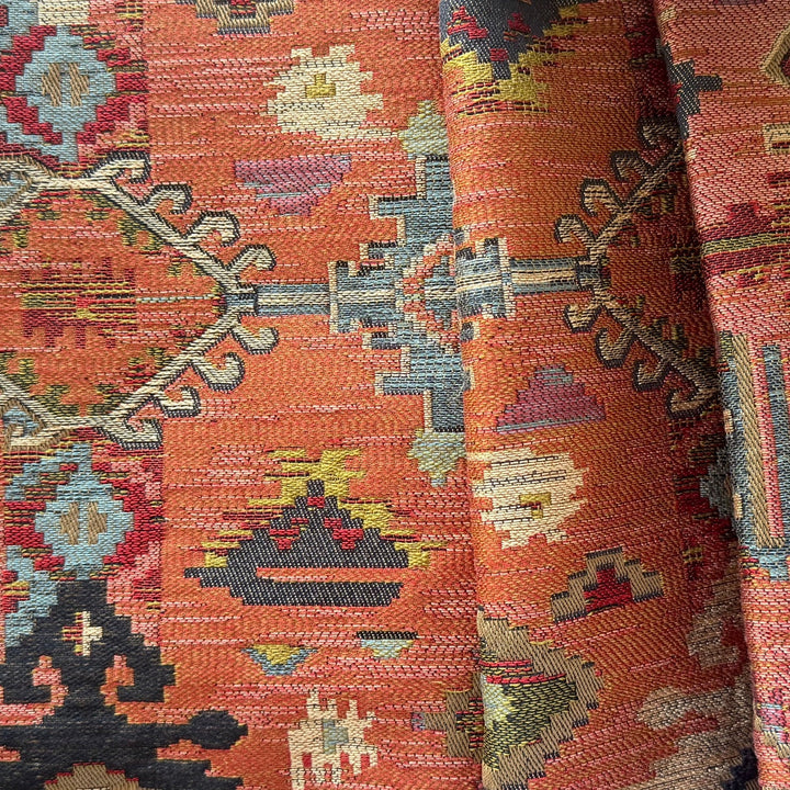 Mid-Weight Antique Adobe Kilim Rayon Blend Tapestry